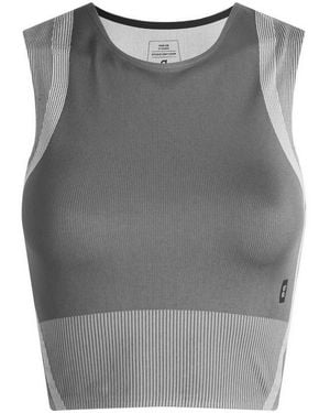 On Shoes Studio Knit Crop Top - Gray