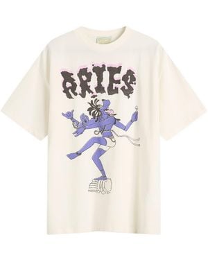 Aries Faded The Destroyer T-Shirt - Blue