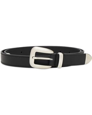 MOLEBO M2475 Double Tip Detail Belt - Black