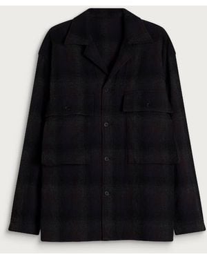 Kaptain Sunshine Alpaca Wool Field Shirt Jacket - Black
