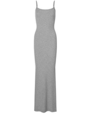 Skims Soft Lounge Long Slip Dress - Grey