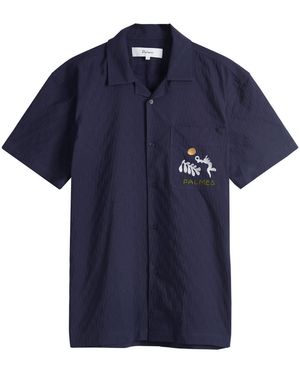 Palmes Garden Short Sleeve Shirt - Blue