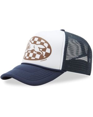 ICECREAM Checker Running Dog Trucker Cap - Blue