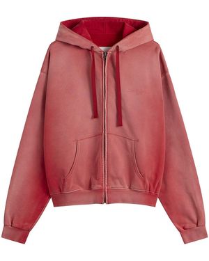 Maison Margiela Vintage Washed Shrunked Hoodie - Red