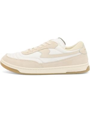 Stepney Workers Club Casson S-Strike Leather Suede Trainer - White