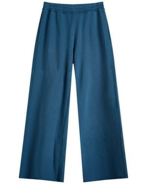 Skims Deconstructed French Terry Wide Leg Pant - Blue
