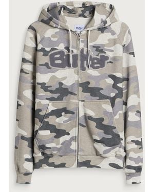 Butter Goods Stretch Zip Hoodie - Grey