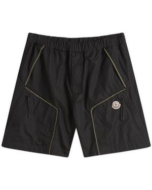 Moncler Contrast Stitch Shorts - Black