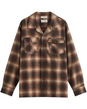 Nudie Jeans Vincent Shadow Check Overshirt - Brown