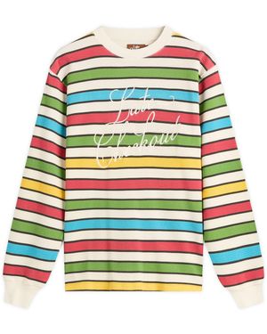 Late Checkout Script Waffle L/S T-Shirt - Green