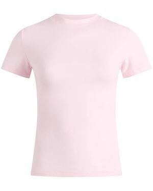 Skims Cotton Jersey T-Shirt - Pink