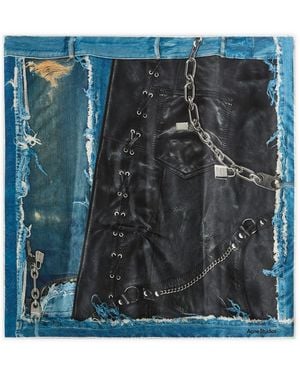 Acne Studios Vasco Denim Skeleton Scarf - Blue