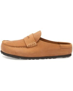 Birkenstock Naples Wrapped Oiled Leather Shoes - Brown