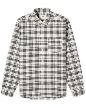 Folk Relaxed Fit Check Shirt - Grey