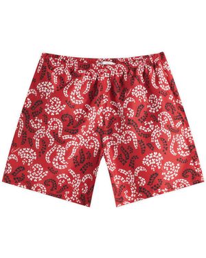 Lanvin Rateau Print Swim Shorts - Red