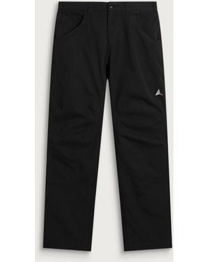 ROA Crimp Shaped Cotton Trousers - Black