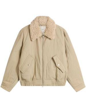 DUNST Padded Minimal Flight Jacket - Natural
