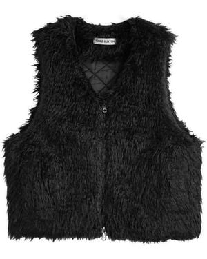 Cole Buxton Mohair Gilet - Black