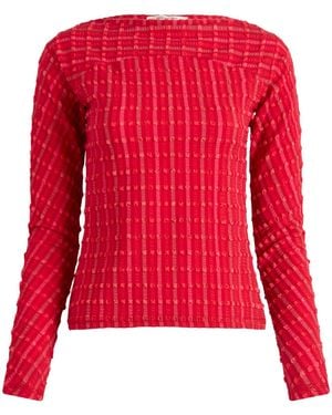 Peachy Den Cindy Long Sleeve Top - Red