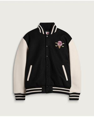 ICECREAM Cones & Bones Varsity Jacket - Black