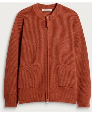 FRIZMWORKS Wool Deck Zipup Cardigan - Brown