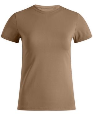 ADANOLA Ultimate Short Sleeve Top - Brown