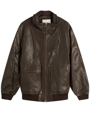 DUNST Leather Jacket - Brown