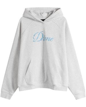 Dime Cursive Paper Cut Hoodie - Gray