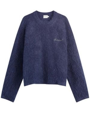 BOUND Dexter Cropped Alpaca Jumper - Blue