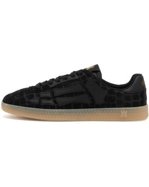 Amiri Croc Debossed Pacific Bones - Black