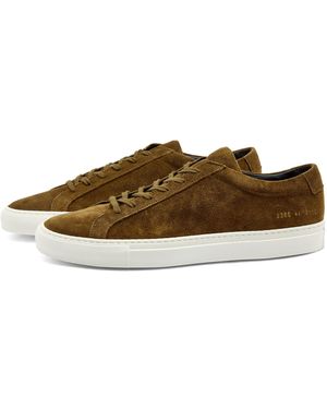 Common Projects Achilles Low Waxed Suede Trainers - Brown