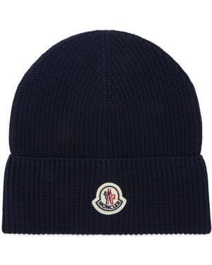 Moncler Cotton Yarn Hat - Blue