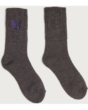 Needles Wool Socks - Brown