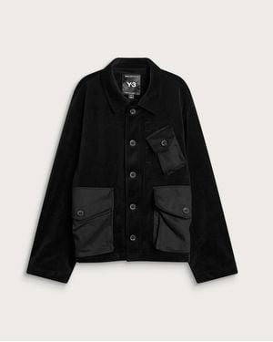Y-3 Velvet Corduroy Utility Blouson Jacket - Black