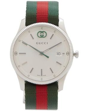 Gucci G-Timeless 38Mm Web Watch - Metallic