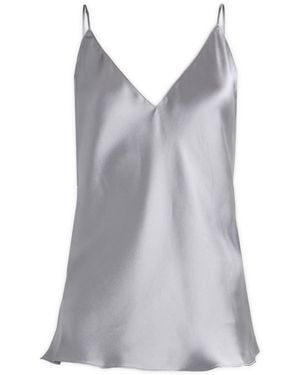 Anine Bing Ellen Silk Top - Gray