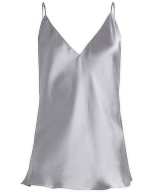 Anine Bing Ellen Silk Top - Gray