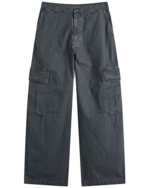 Acne Studios Plassont Garment Dye Cotton Ripstop Cargo Trousers - Grey