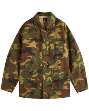 Needles Ripstop Camo Coverall Jacket - Green