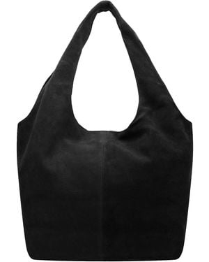 Mazi Untitled Flow Suede Tote Bag - Black