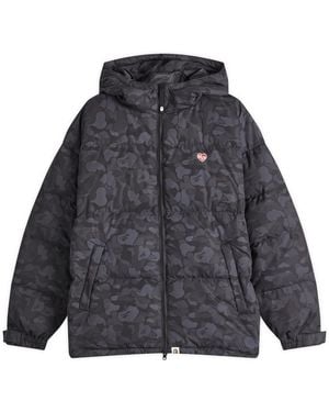 A Bathing Ape Solid Camo Down Jacket - Grey