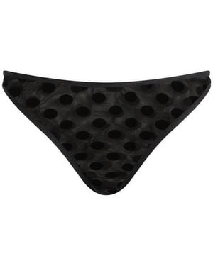 Fruity Booty Flock Polka Brief - Black