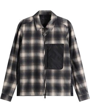 Moncler Cornisello Check Shirt Jacket - Black