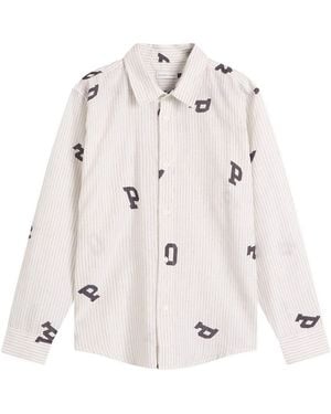 Pop Trading Co. Letters Striped Pop Shirt - Natural