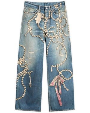 Acne Studios Jewelry Printed Jeans - Blue