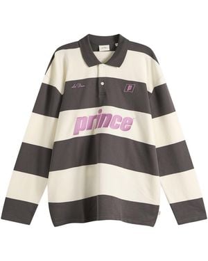Les Deux Prince Striped Ls Polo - Grey