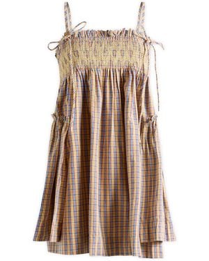 Damson Madder Lilo Mini Dress - Brown