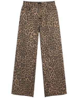 GOOD AMERICAN Good Standard Ease Leopard Jeans - Gray