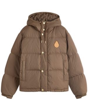 Sporty & Rich Crown Puffer Jacket - Brown