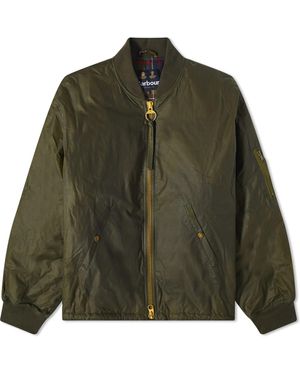 Barbour Heritage+ Flyer Wax Field Jacket - Green